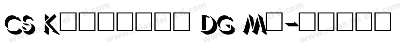 CS Kirisame DG Mo字体转换